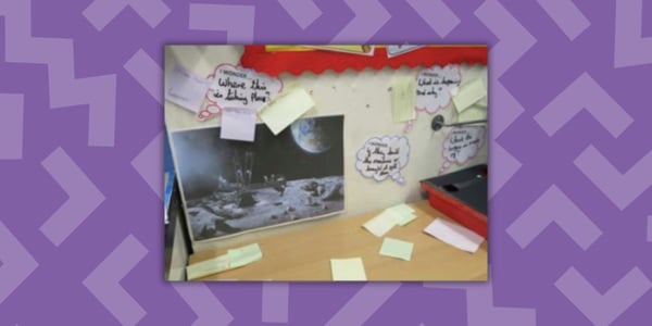 A Pobble writing station in a classroom